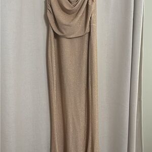 Elegant Gold Evening Gown